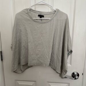 Miou Muse Light Blue/Gray Short Sleeve Top